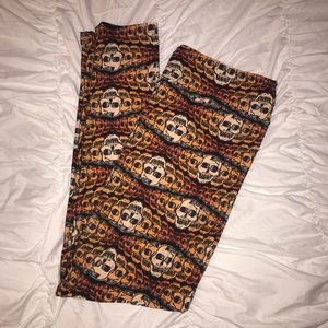 Lularoe TC Skull Print Leggings Halloween Soft